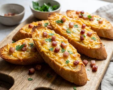 Crispy appetizers with cheddar and pancetta