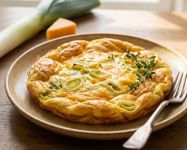 Leek and Cheddar Frittata