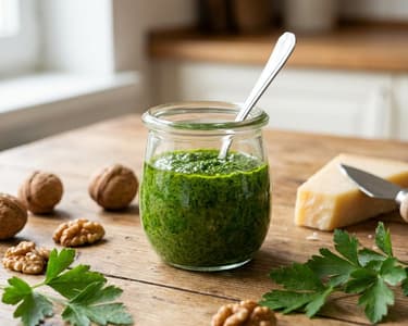 Parsley Pesto with Walnuts and Parmesan