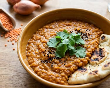Red Lentil Dhal with Coconut Milk