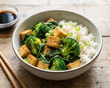 Tofu and Jasmine Rice Stir Fry