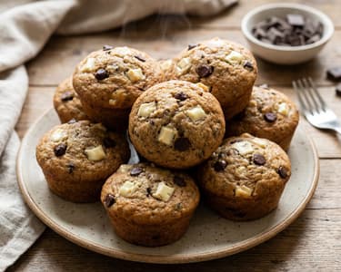 Banana and White Chocolate Muffins