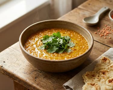 Red Lentil Dhal with Coconut Milk