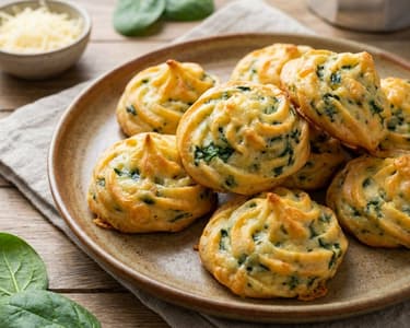 Potato Puffs with Spinach and Cheese