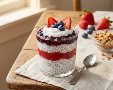 Healthy Glass with Chia and Berries