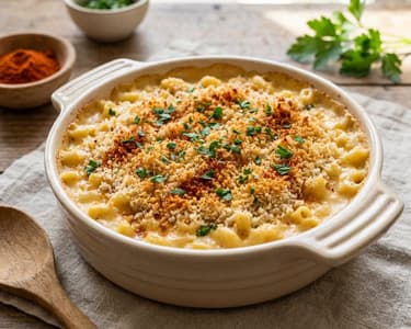 Mac and cheese with four types of cheese
