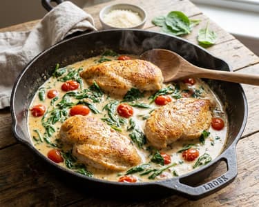Florentine Chicken with Spinach and Cream