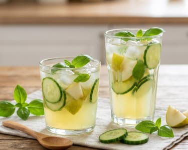 Limonadă cu ghimbir și castravete