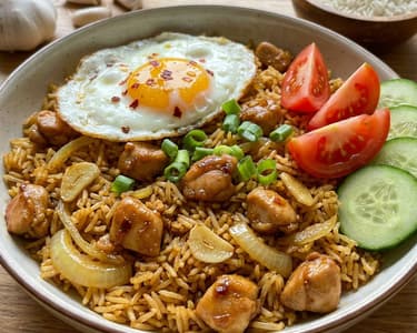 Orez indonezian Nasi Goreng cu pui