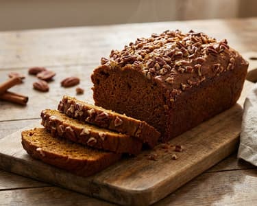 Fluffy Pumpkin and Pecan Loaf Cake