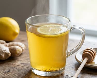 Ginger tea with turmeric and lemon