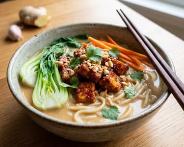 Peanut Butter and Crispy Tofu Ramen