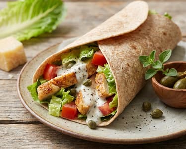 Caesar Wrap with Chicken and Yogurt Dressing
