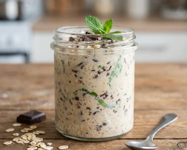 Overnight Oats with Mint and Chocolate