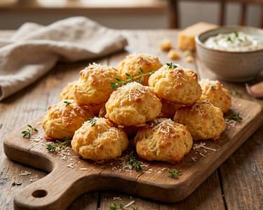 Gogoșele cu brânză și cheddar | Gustare crocantă