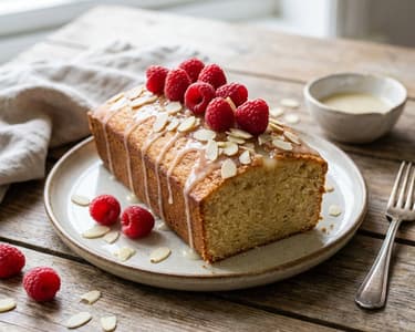 Chec cu migdale și zmeură