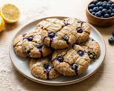 Biscuiți cu afine și cremă de brânză