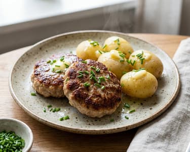 Chiftele de curcan cu cartofi