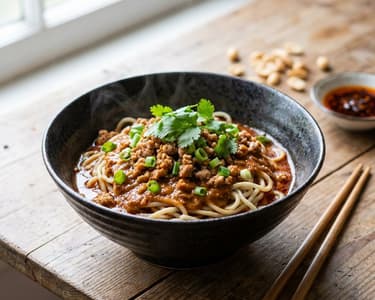 Tăiței Dan Dan în stil Sichuan