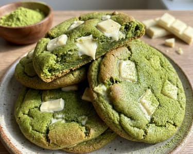 Biscuiți cu Matcha și ciocolată albă