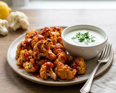 Conopidă Buffalo crocantă cu dip de iaurt