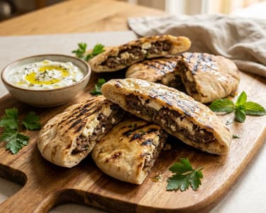 Arayes cu carne de vită și feta