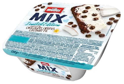 MULLER Mix iaurt cocos-cereale- ciocolata