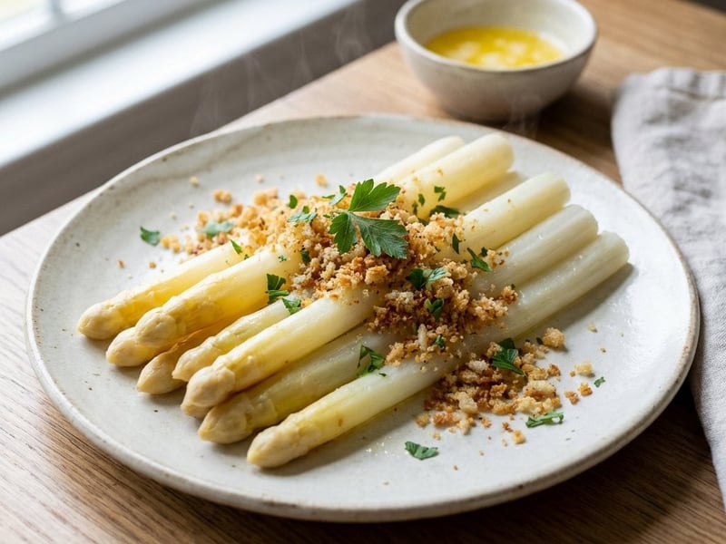 Asparagus with Breadcrumbs and Butter