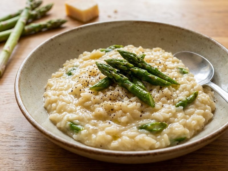 Creamy Risotto with Green Asparagus