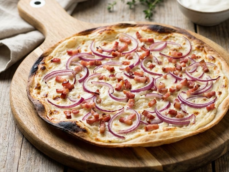 Alsatian Pizza (Flammkuchen)