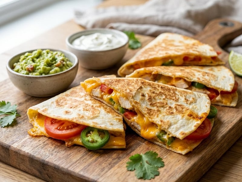 Chicken and Guacamole Quesadilla