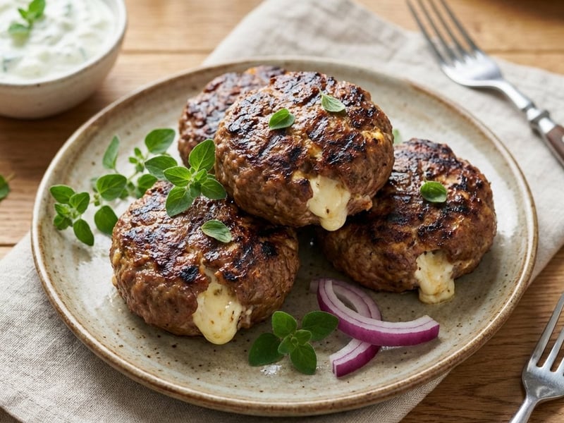 Greek Bifteki with Feta Cheese