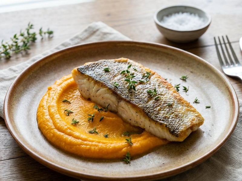 Pikeperch with Carrot Puree