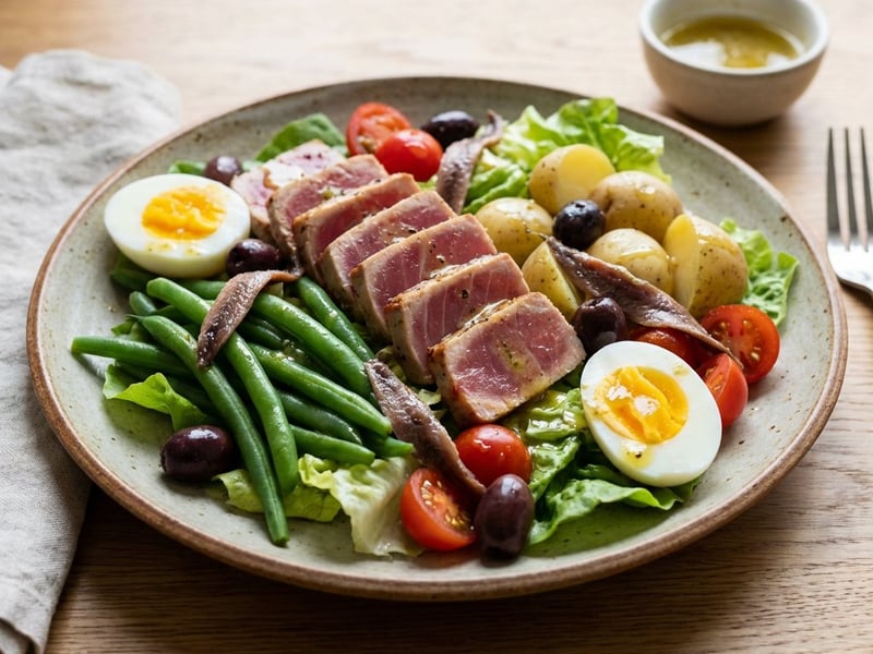 Salată Niçoise cu ton proaspăt
