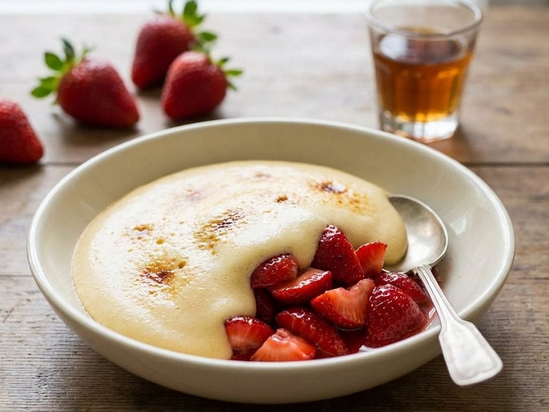 Sabayon with fresh strawberries