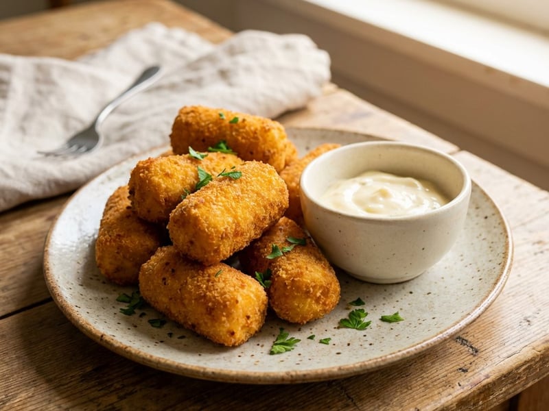 Crochete de pui cu sos aioli