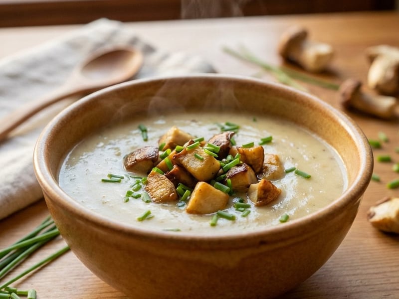 Creamy Potato and Porcini Mushroom Soup
