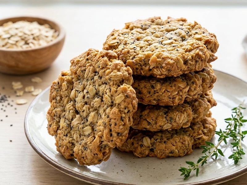 Biscuiți crocanți cu chia și ovăz
