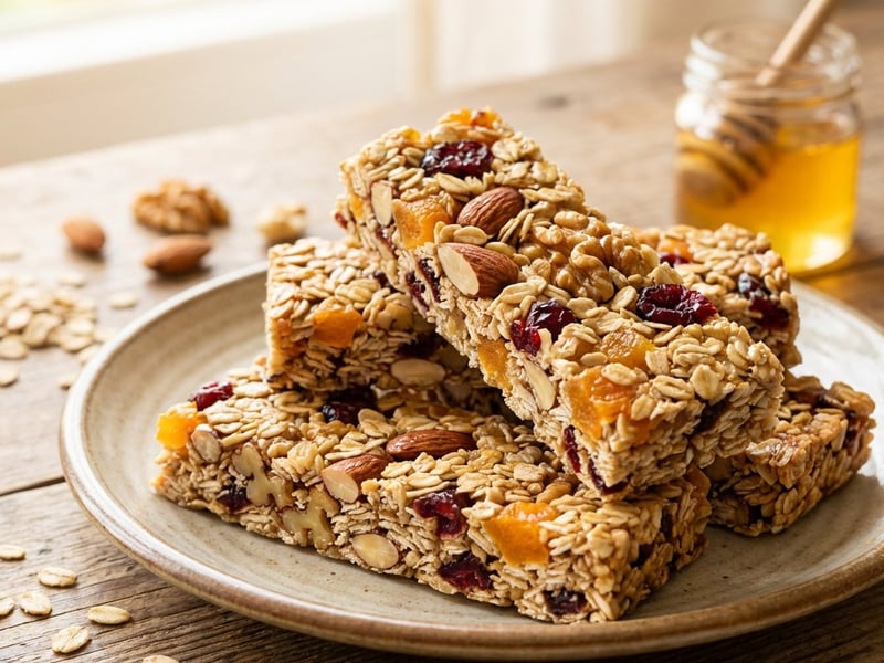 Homemade Cereal Bars with Five Ingredients