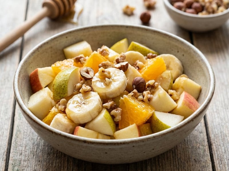 Fruit Salad with Honey and Walnuts