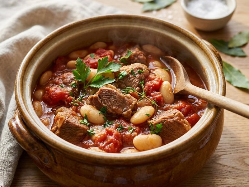 Lamb Stew with Beans and Tomatoes