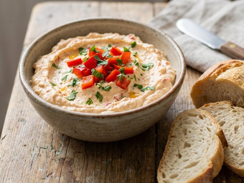 Budapest Spread with Cottage Cheese and Bell Pepper