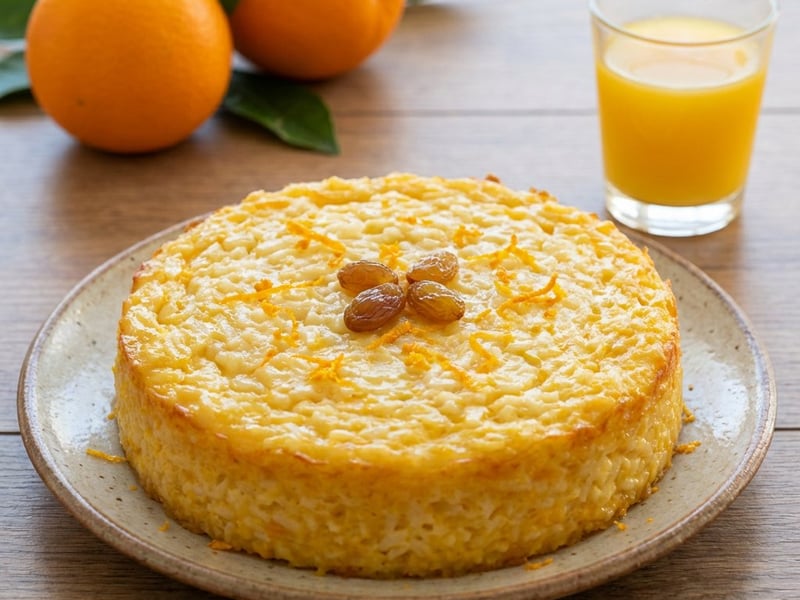 Tort de orez cu portocale