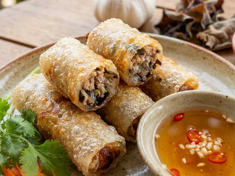 Pachețele de primăvară vietnameze prăjite (Nem Rán)