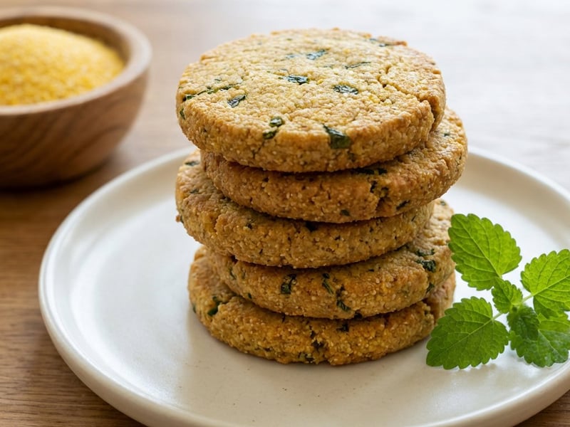 Biscuiți cu roiniță și polenta