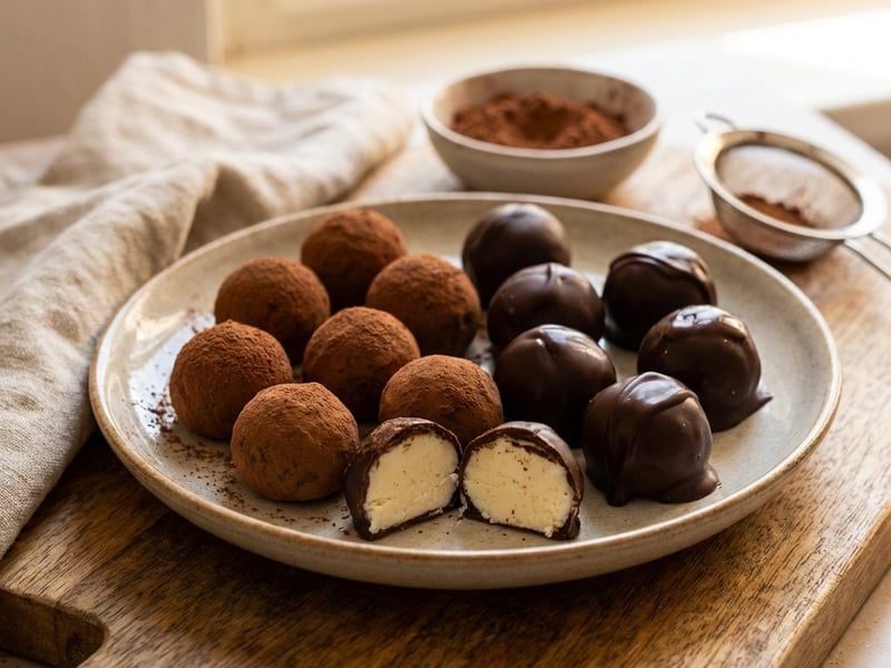 Praline de ciocolată cu mascarpone