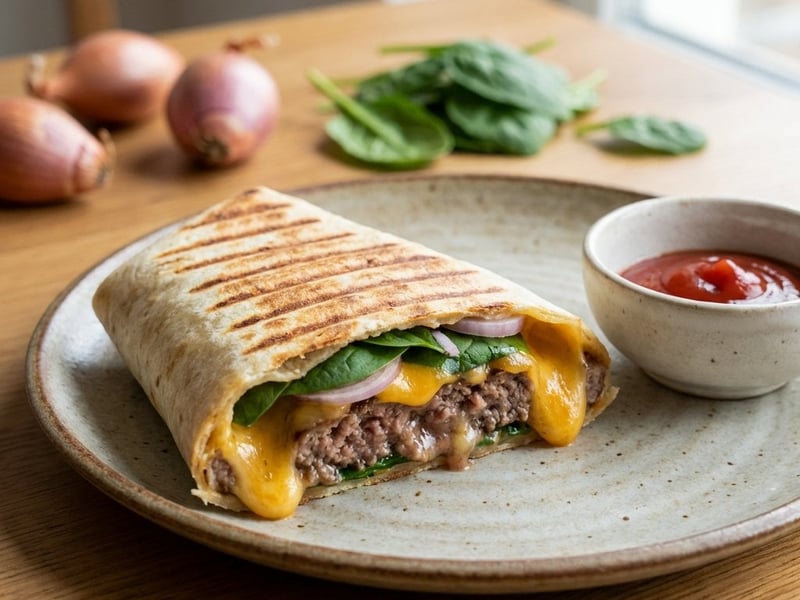 Oven-baked Tortilla Burger | Quick Dinner in 25 min