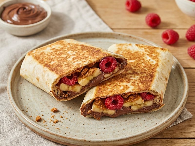 Sweet Tortilla with Chocolate and Fruits