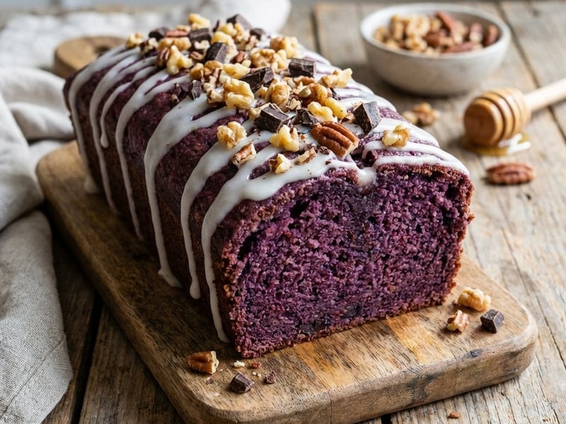 Purple Carrot and Honey Loaf Cake