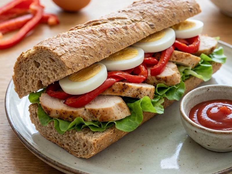 Chicken and Roasted Pepper Sandwich